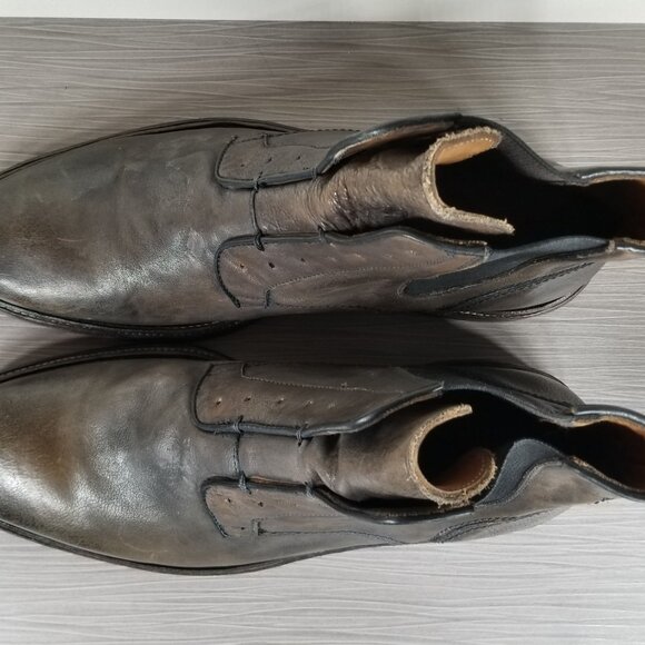 John Varvatos Fleetwood Chelsea Boots, Brown Distressed Leather, Mens Size 11 M - Picture 10 of 13